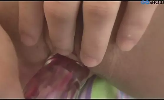 Dildo Delighting Inside Her Tight Pussy